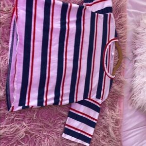 Mid cropped stripped Womens Tshirt!